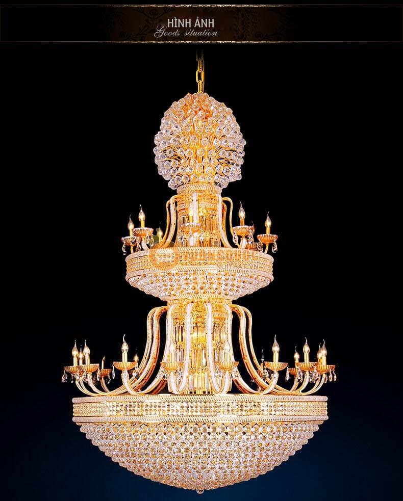 Đèn chùm pha lê không gian biệt thự CM184-4